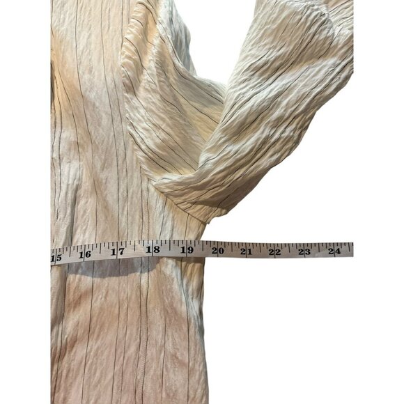 Good Heart White Stripped Scrunch Sleeve Blazer - Picture 4 of 6